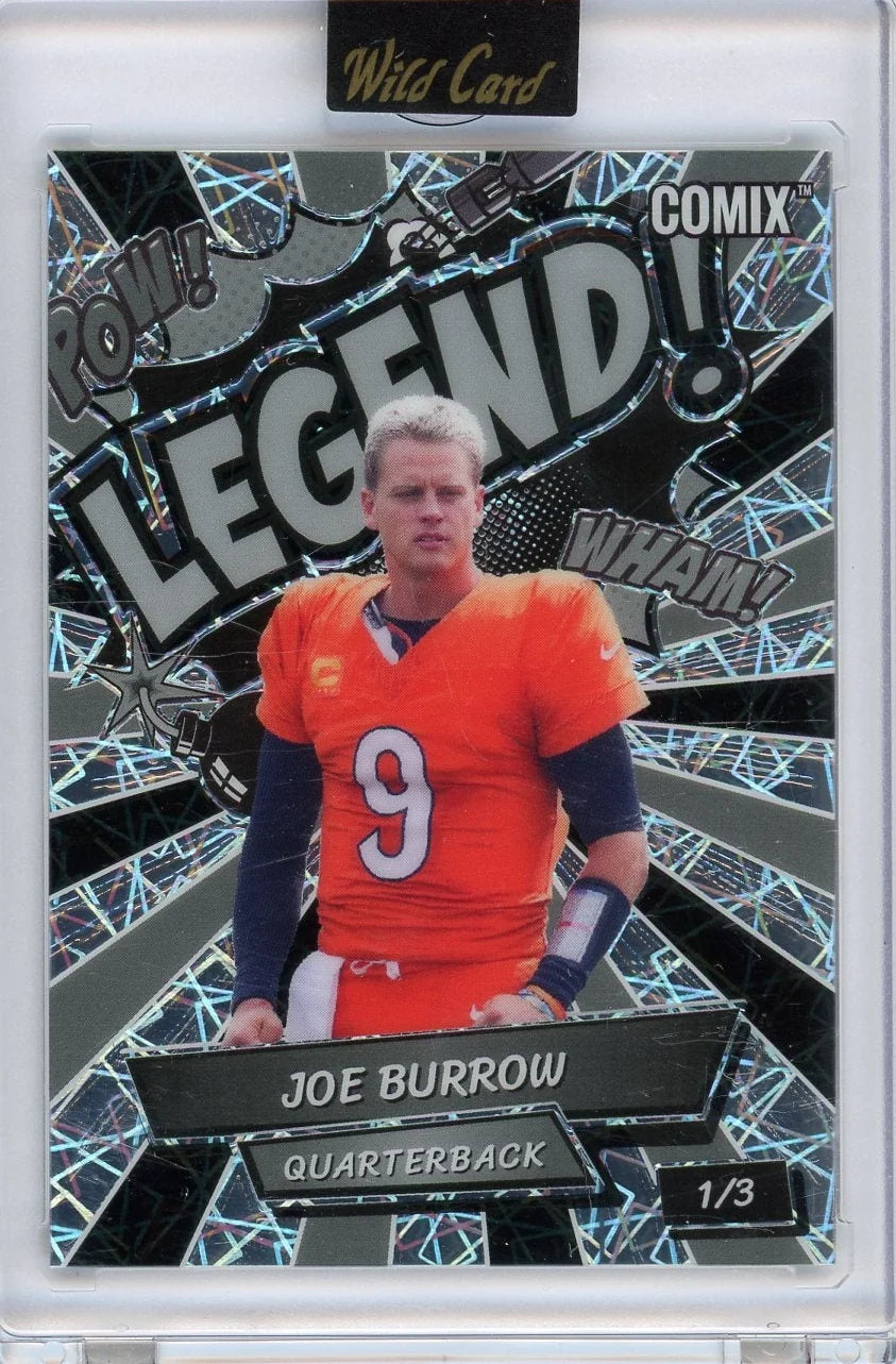 Joe Burrow 2025 Wild Card Comix Rookies and Legends Lazer #'d 1/3