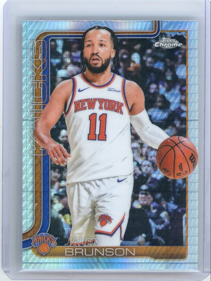 Jalen Brunson 2025-26 Topps Chrome Prism Refractor