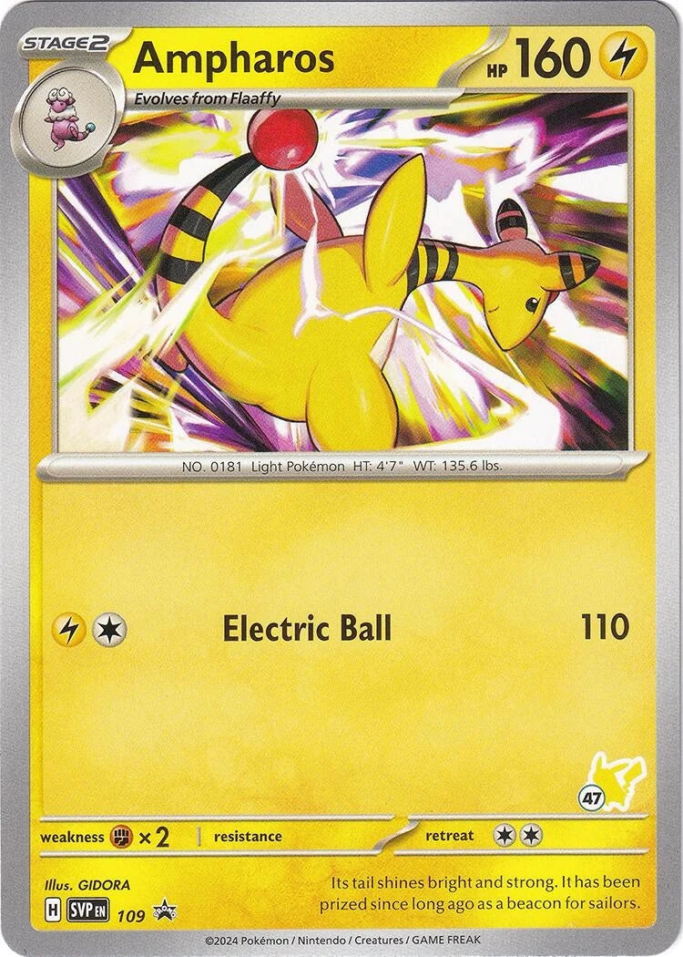 Ampharos - Pikachu 47 (109) (Battle Academy 2024) (BA24)