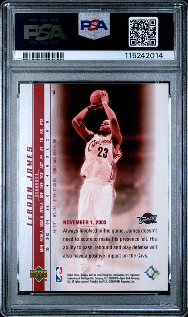 LeBron James 2003 Upper Deck Phenomenal Beginning rc PSA 10