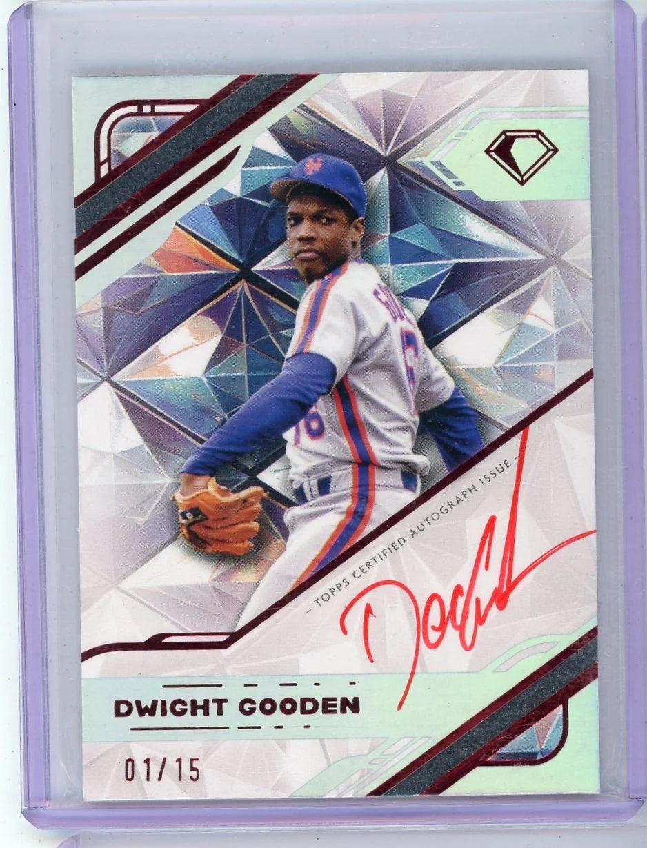 Dwight Gooden 2025 Topps Diamond Icons autograph #'d 01/15