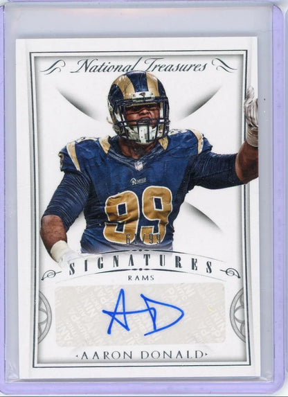 Aaron Donald 2015 Panini National Treasures Football Signatures #'d 61/99
