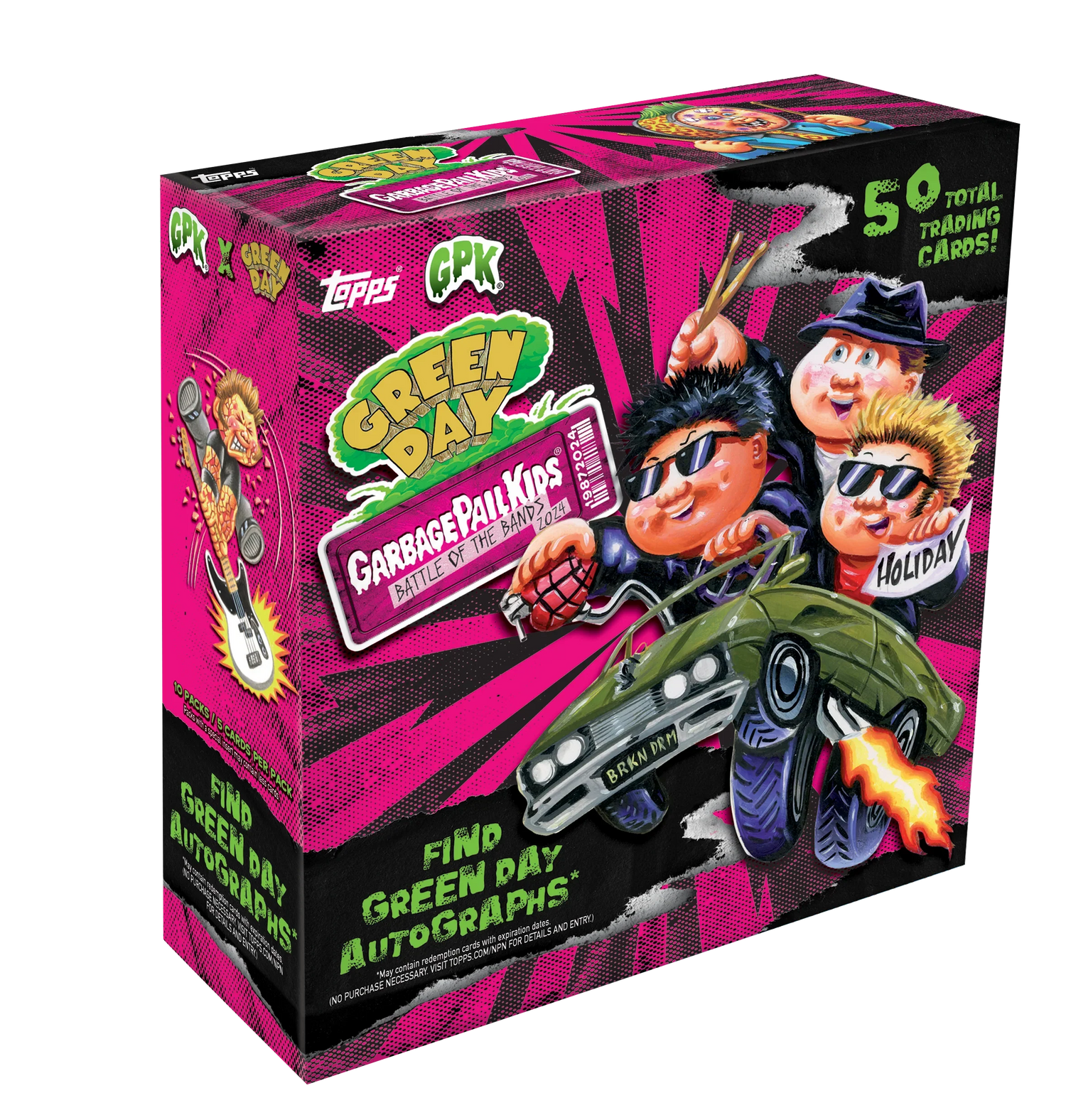 2024 Topps Garbage Pail Kids Battle Of The Bands: Green Day Hobby Case
