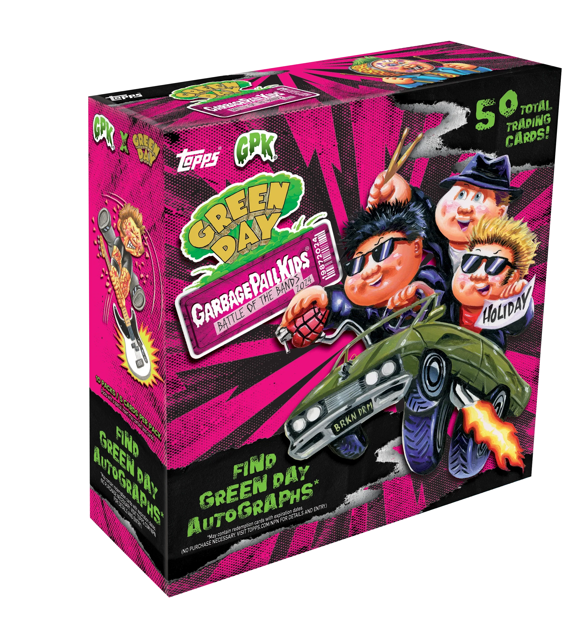 2024 Topps Garbage Pail Kids Battle Of The Bands: Green Day Hobby Case