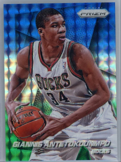 Giannis Antetokounmpo 2014-15 Panini Prizm Blue/Green Mosaic prizm