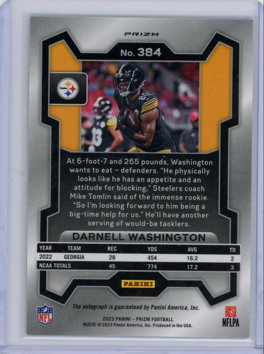 Darnell Washington 2023 Panini Prizm Disco Auto RC