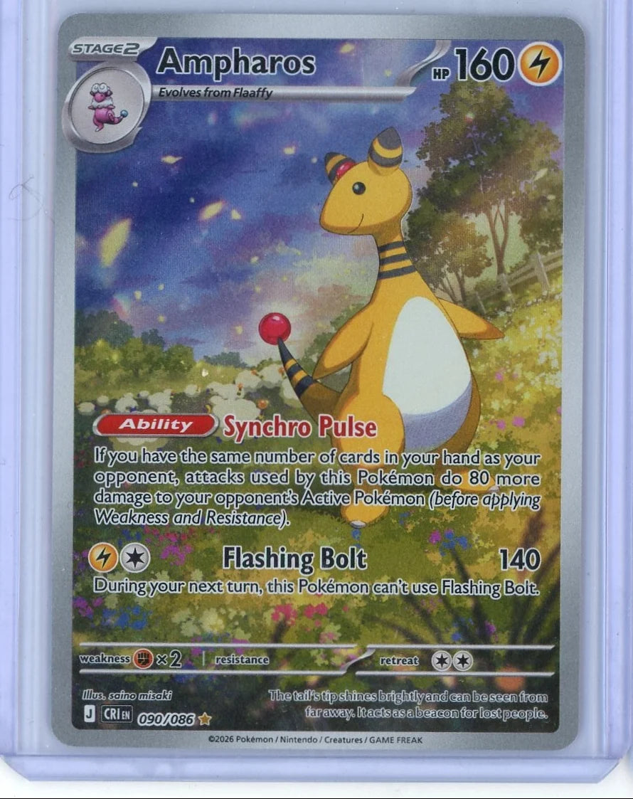 Ampharos Pokémon Chaos Rising Illustration Rare #090/086