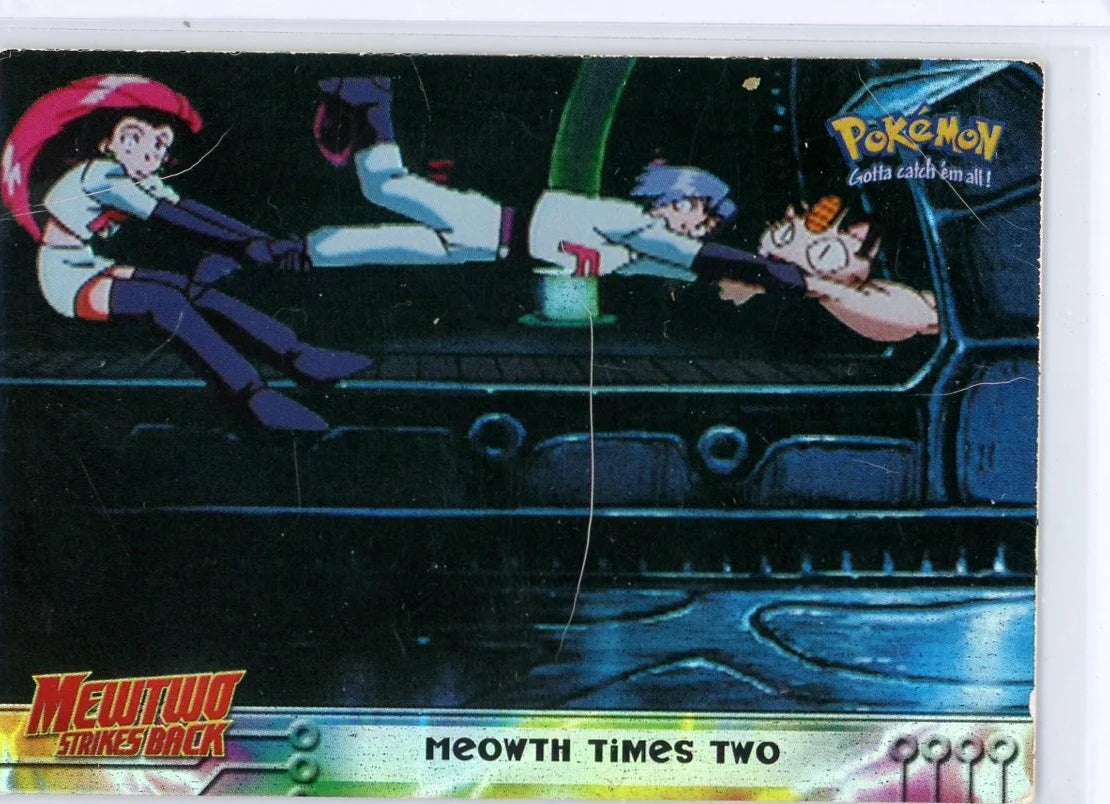 Meowth Times Two Pokémon Topps Mewtwo Strikes Back Rainbow Foil