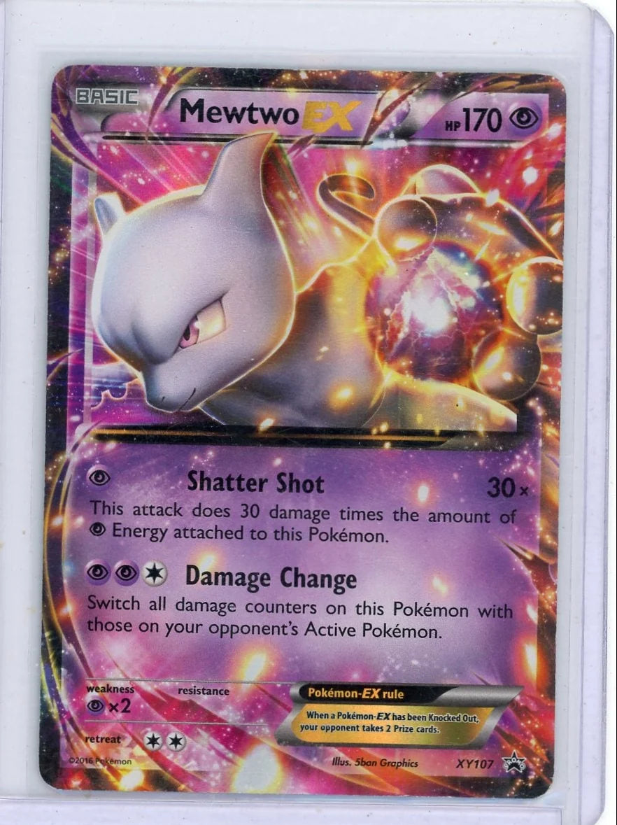 Mewtwo EX 2016 Pokemon Black Star Promo #XY107 HP/DMG