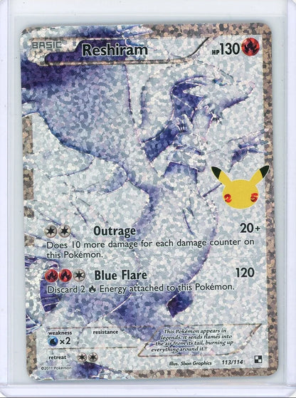 Reshiram Pokémon Celebrations Classic Collection Full-Art #113/114