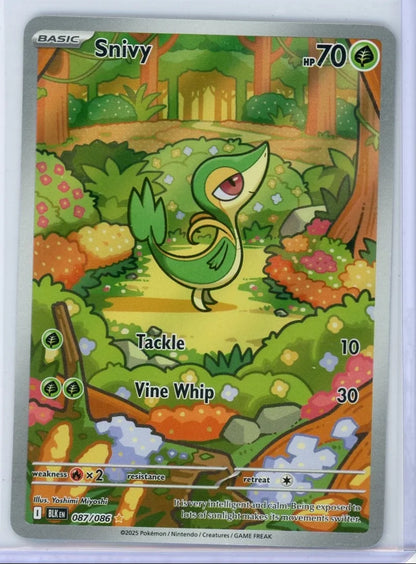 Snivy Pokémon Black Bolt Illustration Rare #087/086