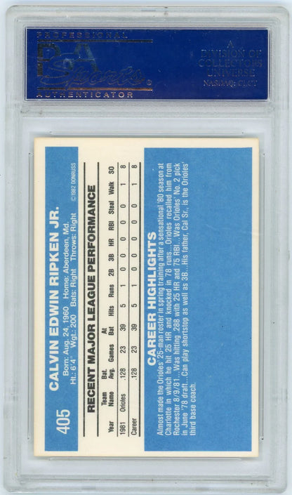 Cal Ripken Jr. 1982 Donruss #405 PSA 9(OC)