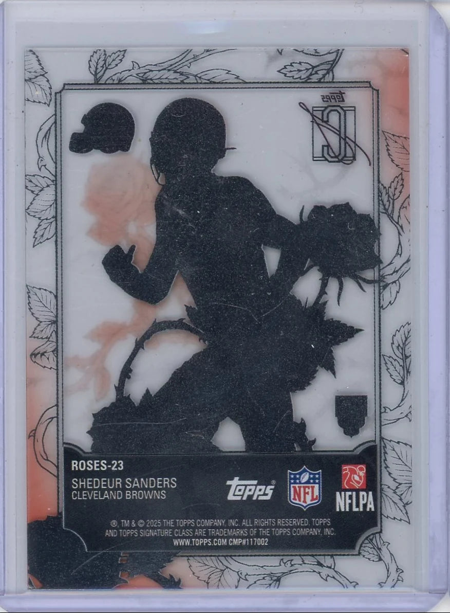 Shedeur Sanders 2025 Topps Signature Class Roses SP RC