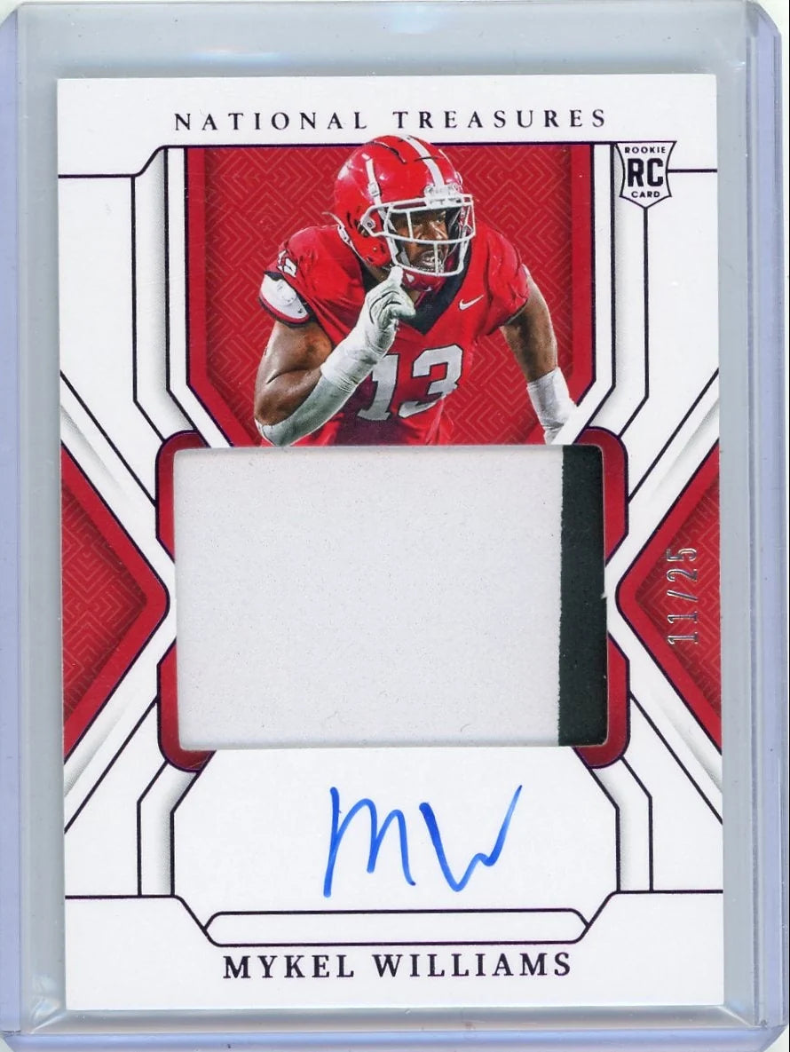 Mykel Williams 2025 Panini National Treasures Collegiate RPA RC #'d 11/25