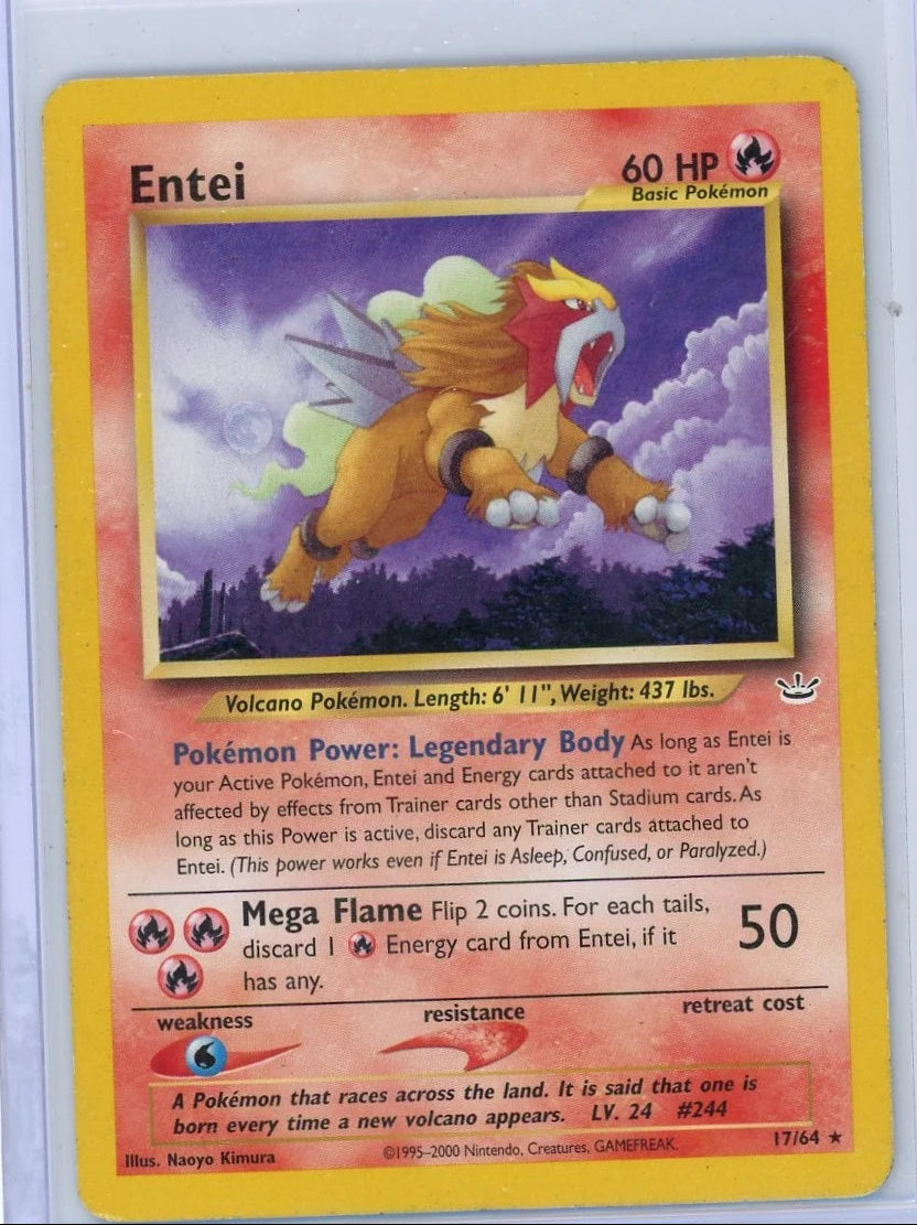 Entei Pokémon Neo Revelation Non-Holo Rare #17/64