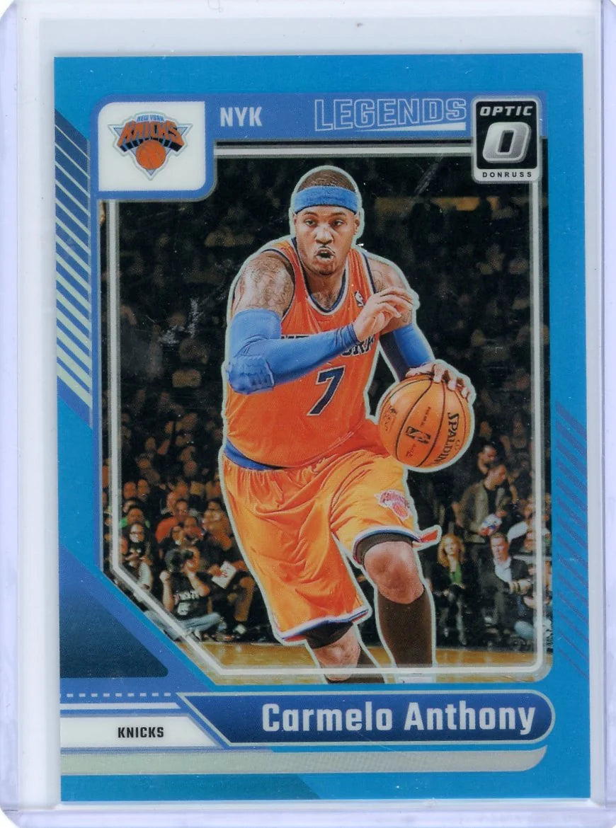 Carmelo Anthony 2024-25 Panini Donruss Optic Legends Aqua #'d 168/225