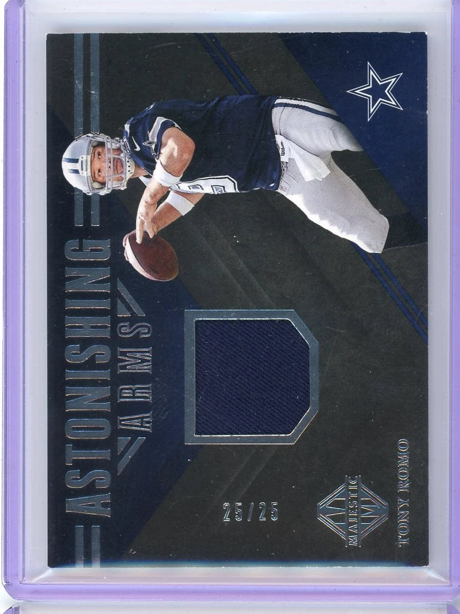 Tony Romo 2018 Panini Majestic Astonishing Arms relic #'d 25/25