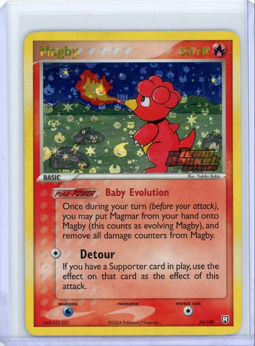 Magby Pokémon EX Team Rocket Returns Reverse Holo #24/109