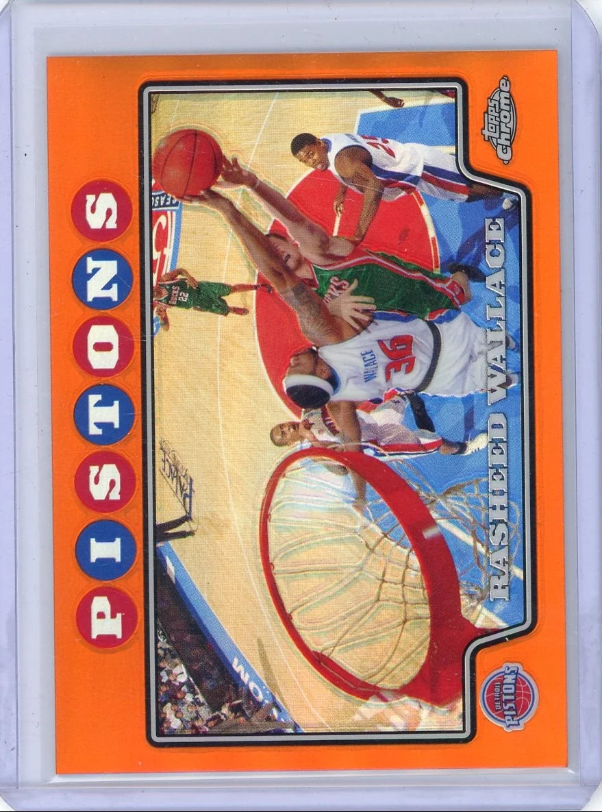 Rasheed Wallace 2008 Topps Chrome orange refractor #'d 061/499
