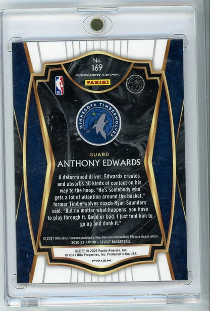 Anthony Edwards 2020 Panini Select Orange Shimmer rookie card