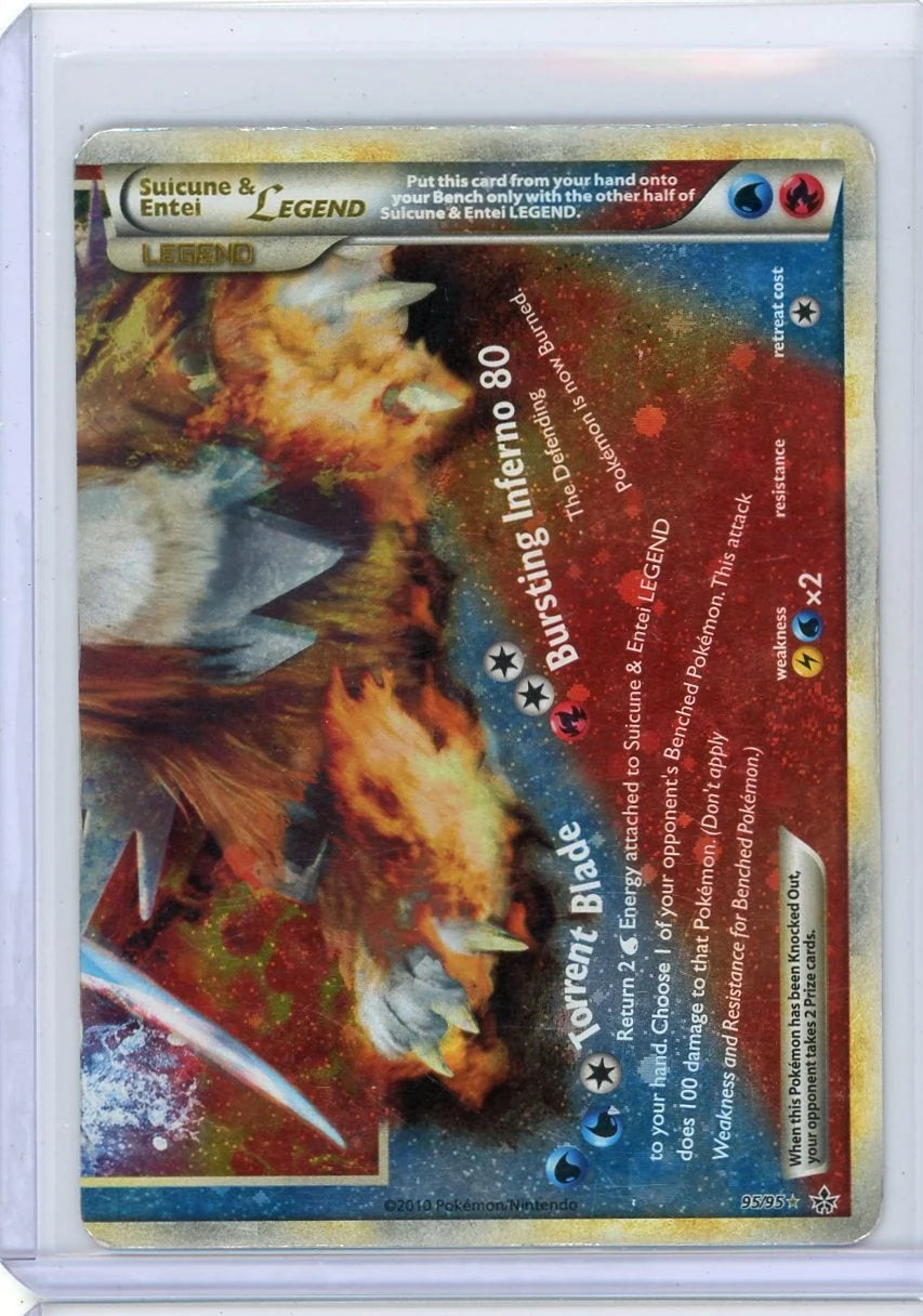 Suicune & Entei 2010 Pokemon Unleashed #95/95 (bottom) DMG
