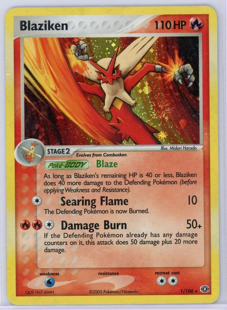 Blaziken Pokémon Emerald Holo #1/106 (LP)