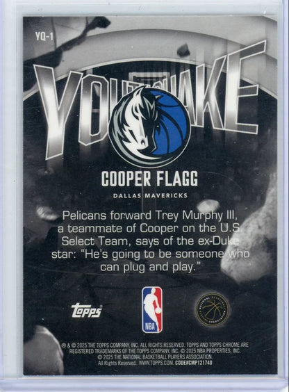 Cooper Flagg 2025-26 Topps Flagship Youthquake RC