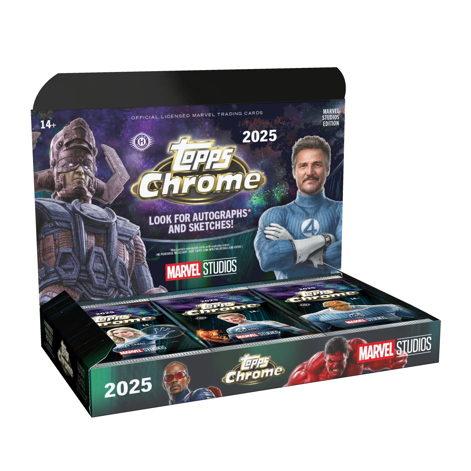 2025 Topps Marvel Studios Chrome Hobby 8 Box Case