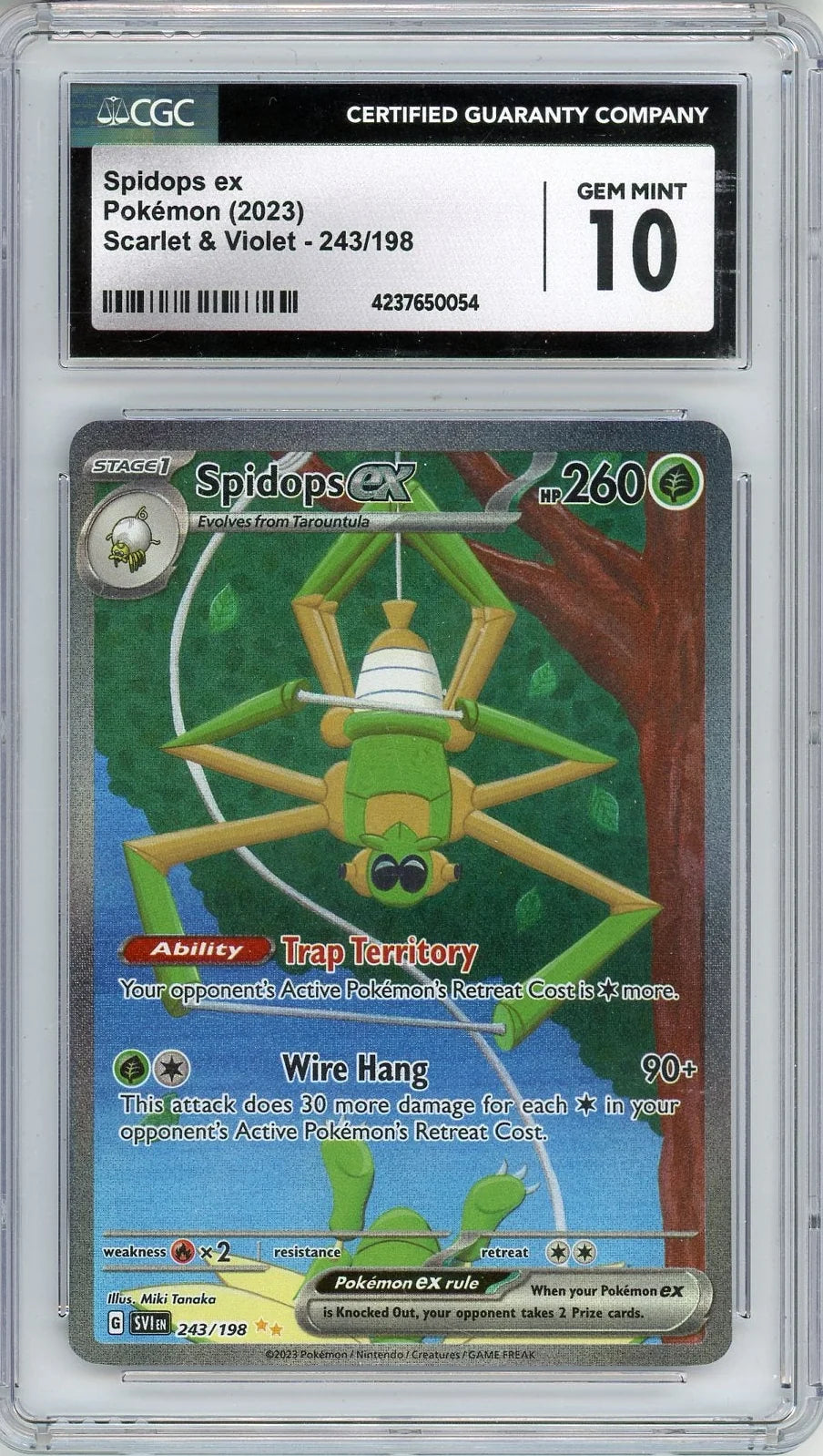 Spidops EX Pokémon Scarlet & Violet Special Illustration rare #243/198 CGC 10
