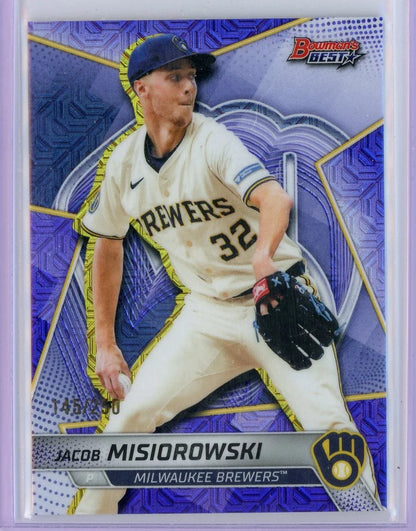 Jacob Misiorowski 2025 Bowman's Best Purple Mojo #'d /250