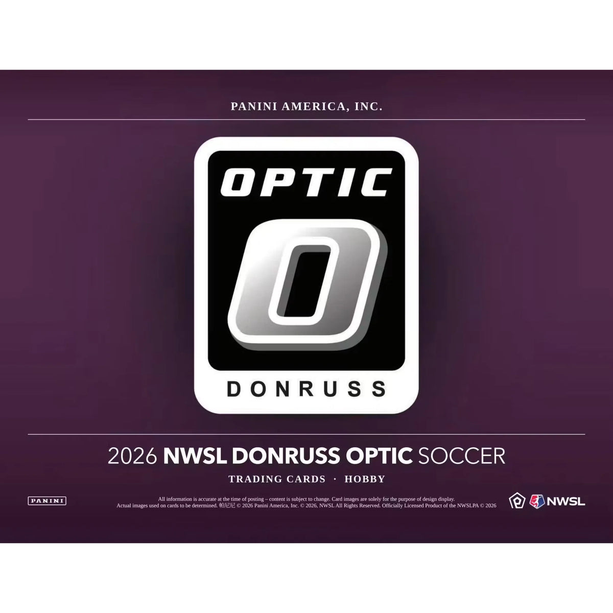 2026 Panini Donruss Optic NWSL Women's Soccer League Hobby Box