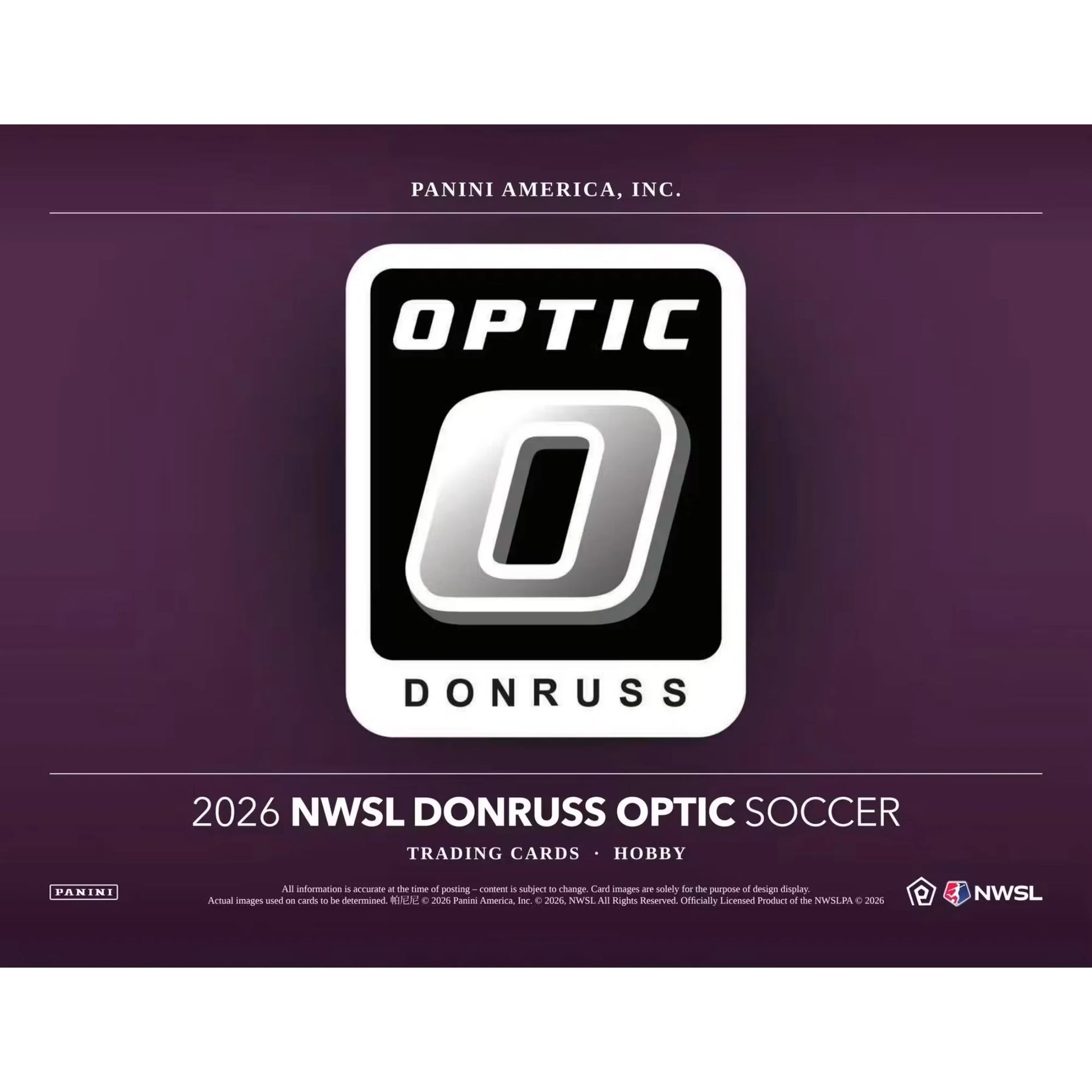 2026 Panini Donruss Optic NWSL Women's Soccer League Hobby Box