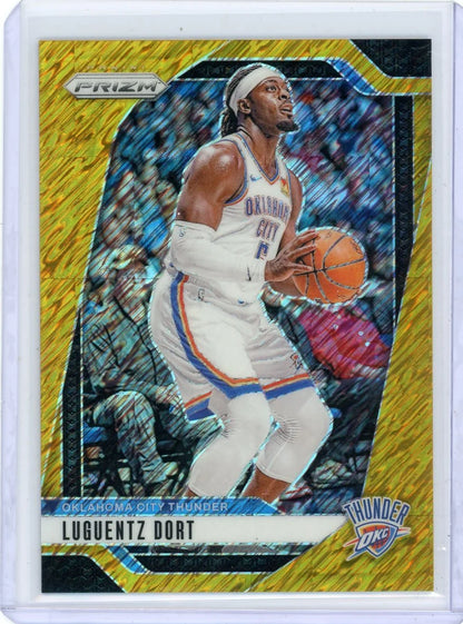 Luguentz Dort 2024-25 Panini Prizm Gold Shimmer Prizm FOTL #'d 01/10