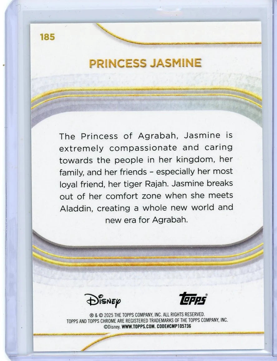 Princess Jasmine 2025 Topps Chrome Disney Gold Refractor #'d 26/50