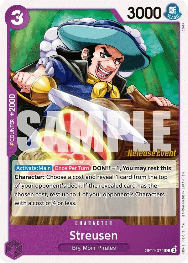 Streusen (OP11-074) (A Fist of Divine Speed Release Event Cards) (OP11 RE)