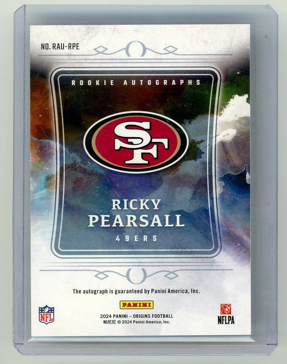 Ricky Pearsall 2024 Panini Origins Blue Rookie #'d 03/49 on card auto