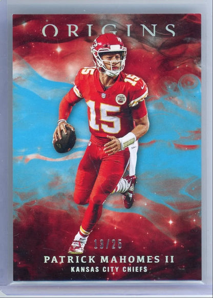 Patrick Mahomes 2019 Panini Origins teal #'d 13/25