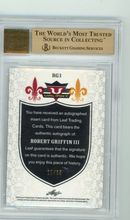 Robert Griffin III 2012 Leaf Draft Variant autograph #'d 21/99 BGS 9.5 AUTO 10