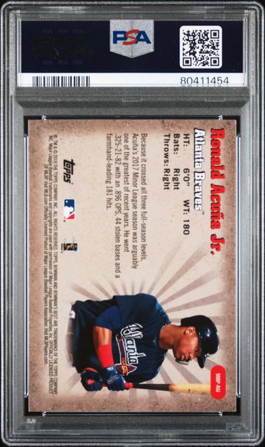Ronald Acuna Jr. 2018 Bowman's Best 1998 Best Performers rookie card PSA 10