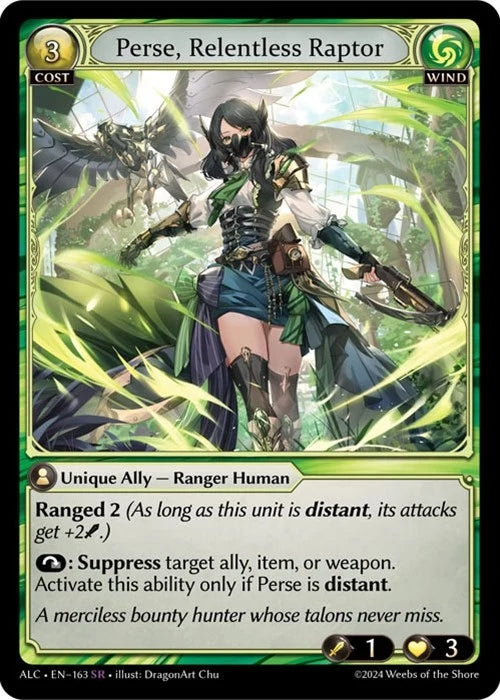 Perse, Relentless Raptor (163) (Alchemical Revolution) (ALC)