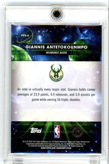 Giannis Antetokounmpo 2025 Topps Cosmic Chrome Planetary Pursuit Earth