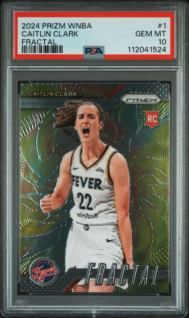 Caitlin Clark 2024 Panini Prizm WNBA Fractal RC PSA 10