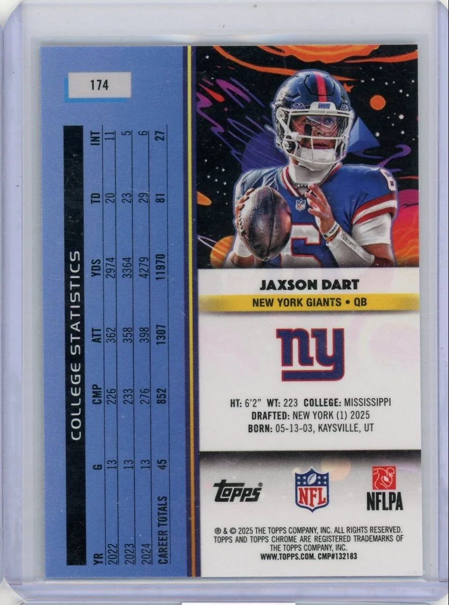 Jaxson Dart 2025 Topps Cosmic Rookie #174