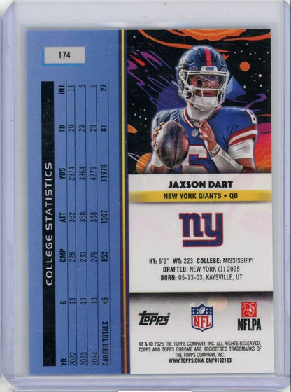 Jaxson Dart 2025 Topps Cosmic Rookie #174