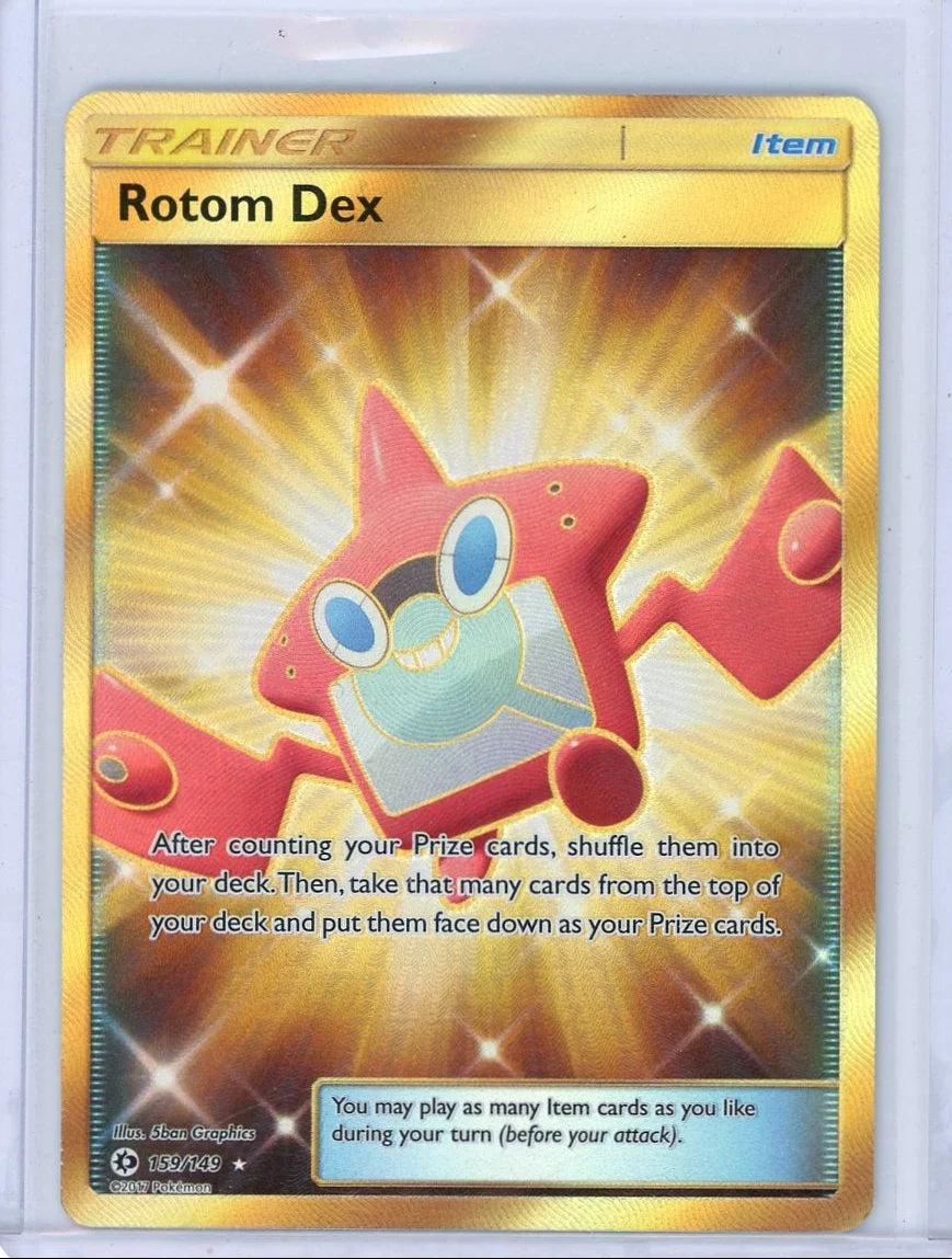 Rotom Dex Trainer 2017 Pokemon lucky gold holo 159/149