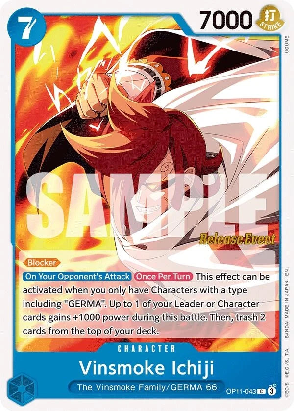 Vinsmoke Ichiji (OP11-043) (A Fist of Divine Speed Release Event Cards) (OP11 RE)