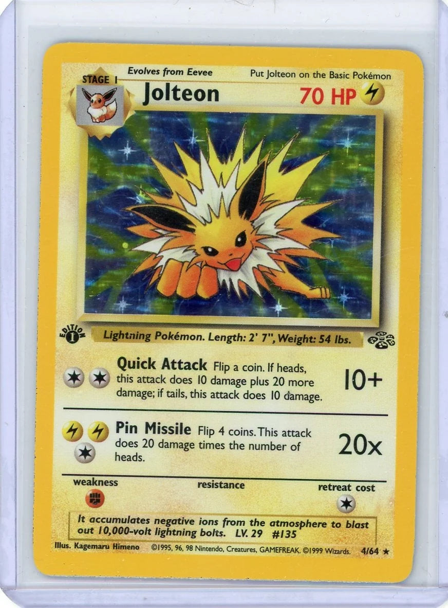 Jolteon Pokémon Jungle 1st Edition Holo #3/64