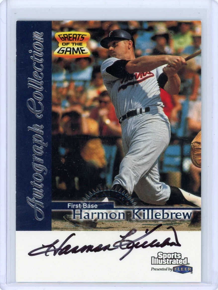 Harmon Killebrew 1999 Fleer Greats of the Game Autograph