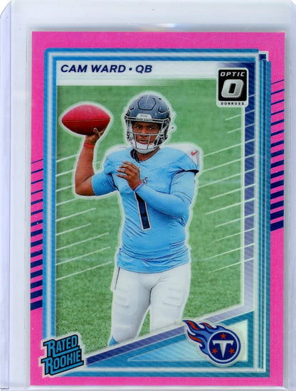 Cam Ward 2025 Panini Donruss Optic Preview Pink Prizm RC