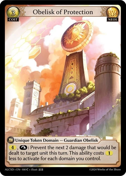 Obelisk of Protection (100) (Alchemical Revolution Starter Decks) (ALCSD)